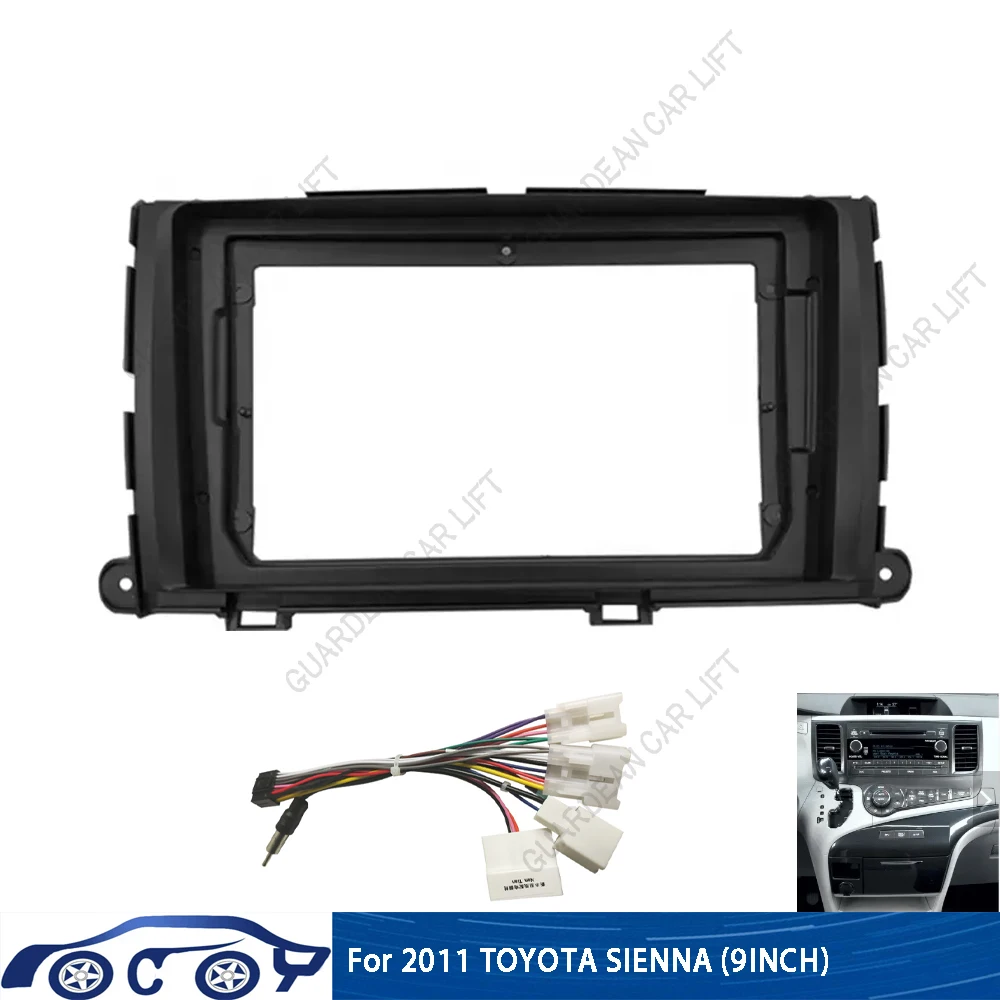 

For Toyota Sienna 2011(9Inch) Car Radio Fascias Android GPS MP5 Stereo Player 2 Din Head Unit Panel Dash Frame Installation Trim