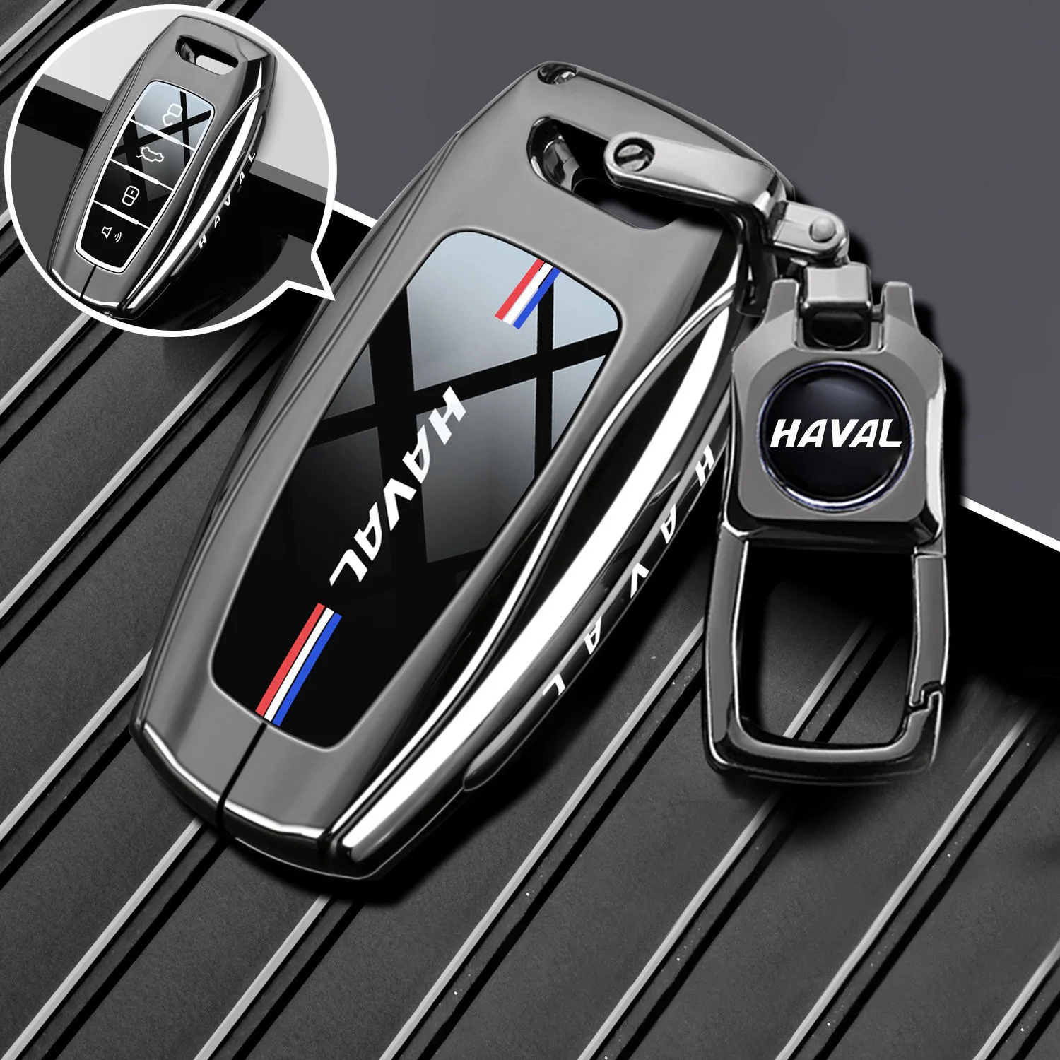 Key Case Fob for Great Wall Hover HAVAL JOLION GMW 2021 2026 Keychain Remote Cover Shell Housing Ring Holder Bag Accessories