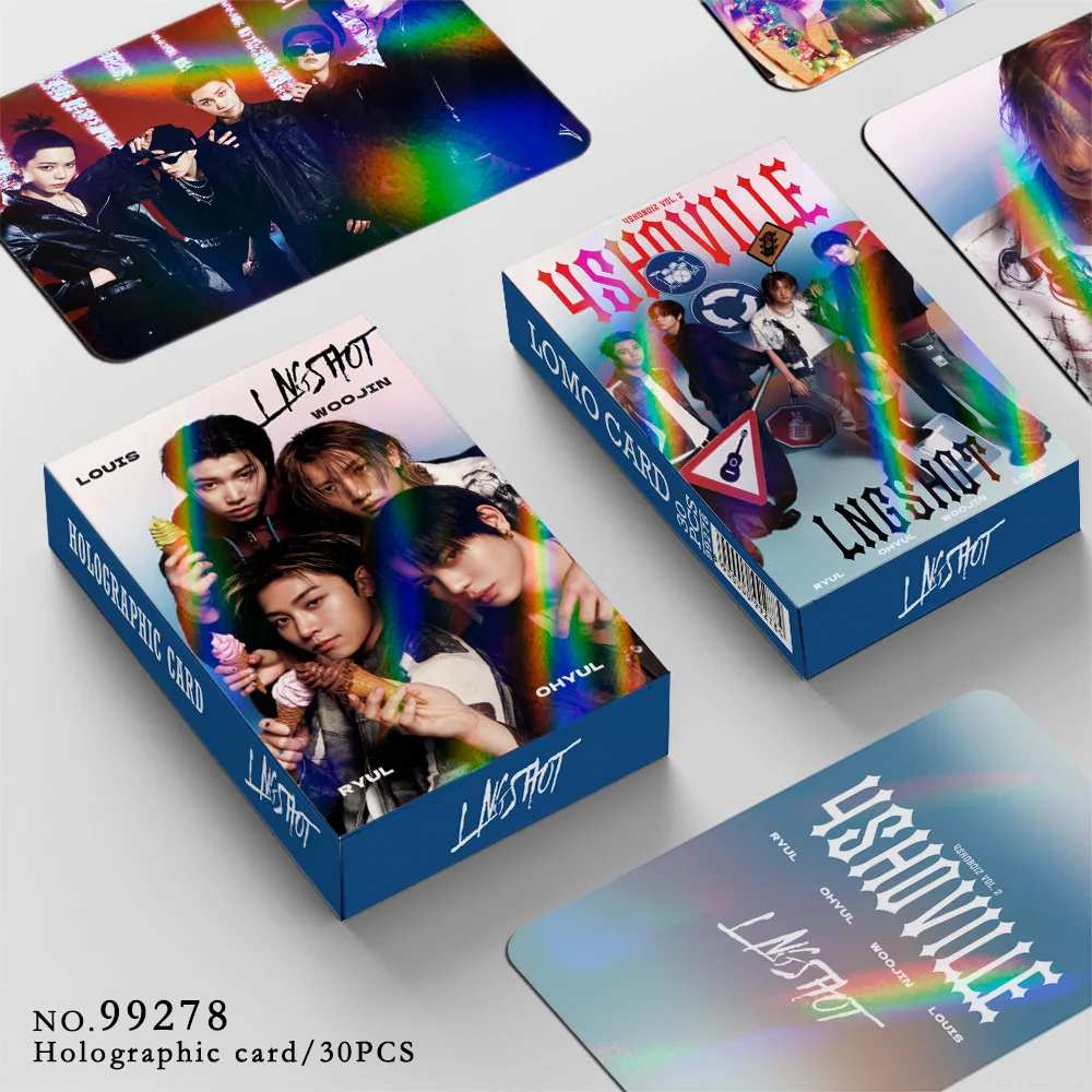 

30pcs New Album LNGSHOT 4SHOBOIZ Vol.2 4 SHOVILLE Photocards Stickers Kpop Merch Lomo Cards Set Fans Collection Cards Gifts
