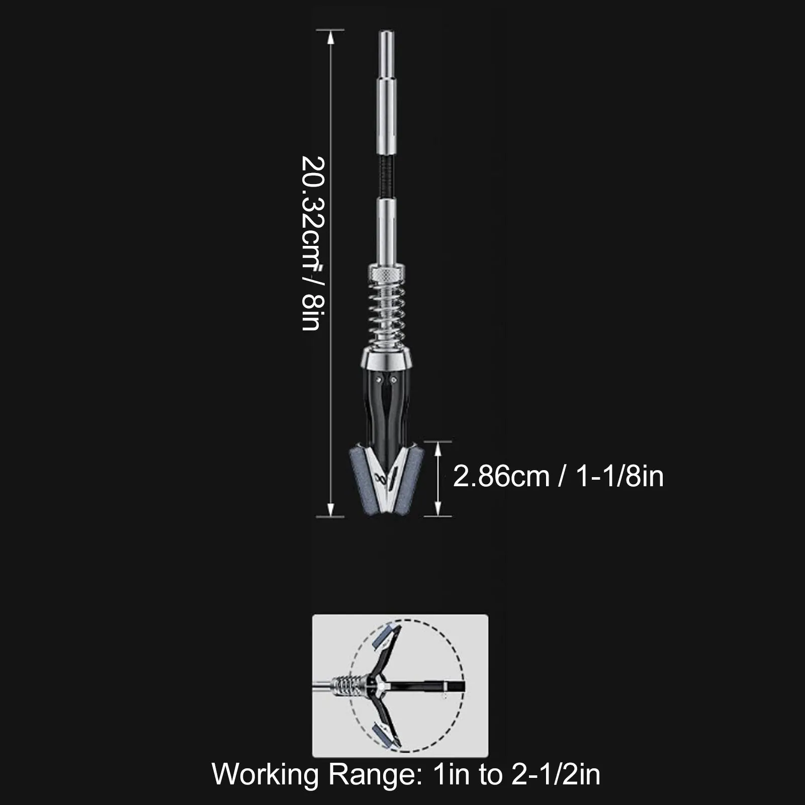 Ferramenta de afiação de cilindro, deglazer ajustável, faixa de 1-2,5 polegadas, grão 220, 1-1/8 polegadas, ferramenta elétrica de afiação de cilindro de motor de 3 pedras