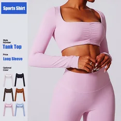 Cloud Hide Sexy Yoga Shirts for Girls Fitness Sport T-Shirt Women Long Sleeve Blouse Gym Top Winter Running Workout Sportswear