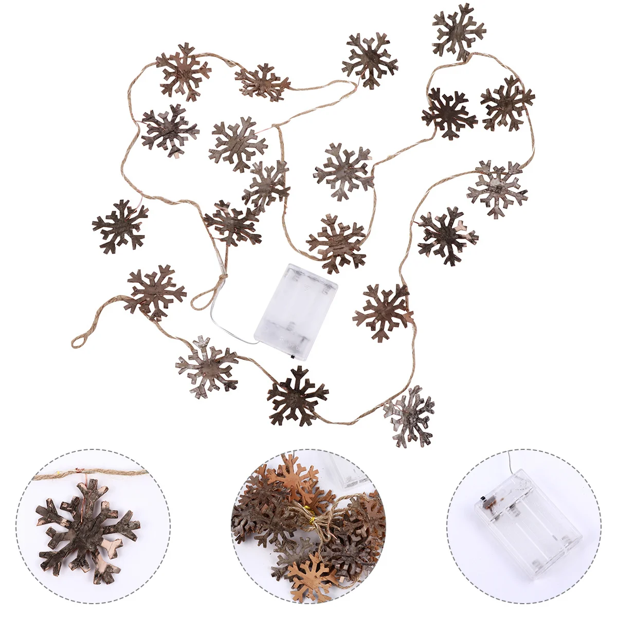 1 Set Snowflake Lamp String Led String Light -Powered Party Decoration For Holiday Wedding Event Indoor Outdoor Lighting