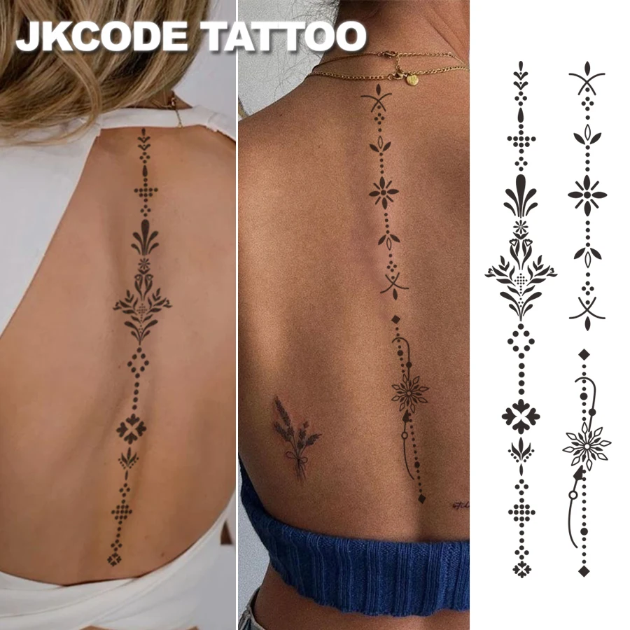 

Татуировка позвоночника - элегантные прочные татуировки-наклейки для боди-арта на 15 дней