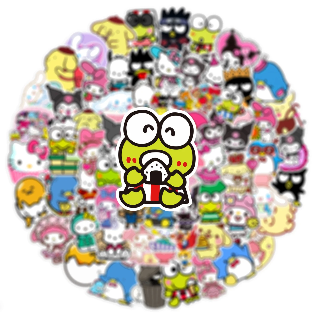 50/100pcs Kawaii My Melody Kuromi Hello Kitty Stickers for Kids Girls DIY Stationery Diary Cute Cartoon Sanrio Sticker Decals