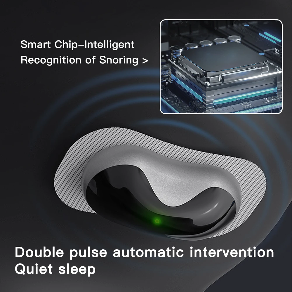 Electric Smart Snoring Stopper EMS Pulse Anti Snoring Device Effective Solution Snore Sleep Apnea Aid Noise Reduction Anti Ronco