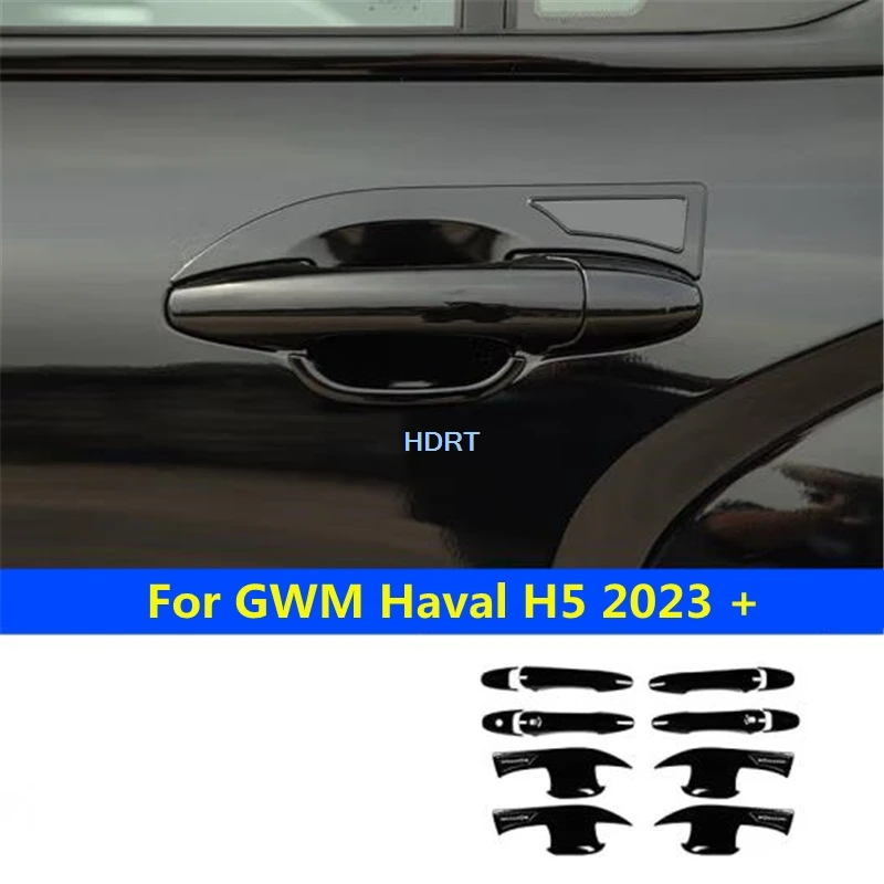 For GWM Great Wall Haval H5 2023 + Car Style Door Handle Frame Gate Bowl Cover Protector Decoration Accessories Exterior Sticker