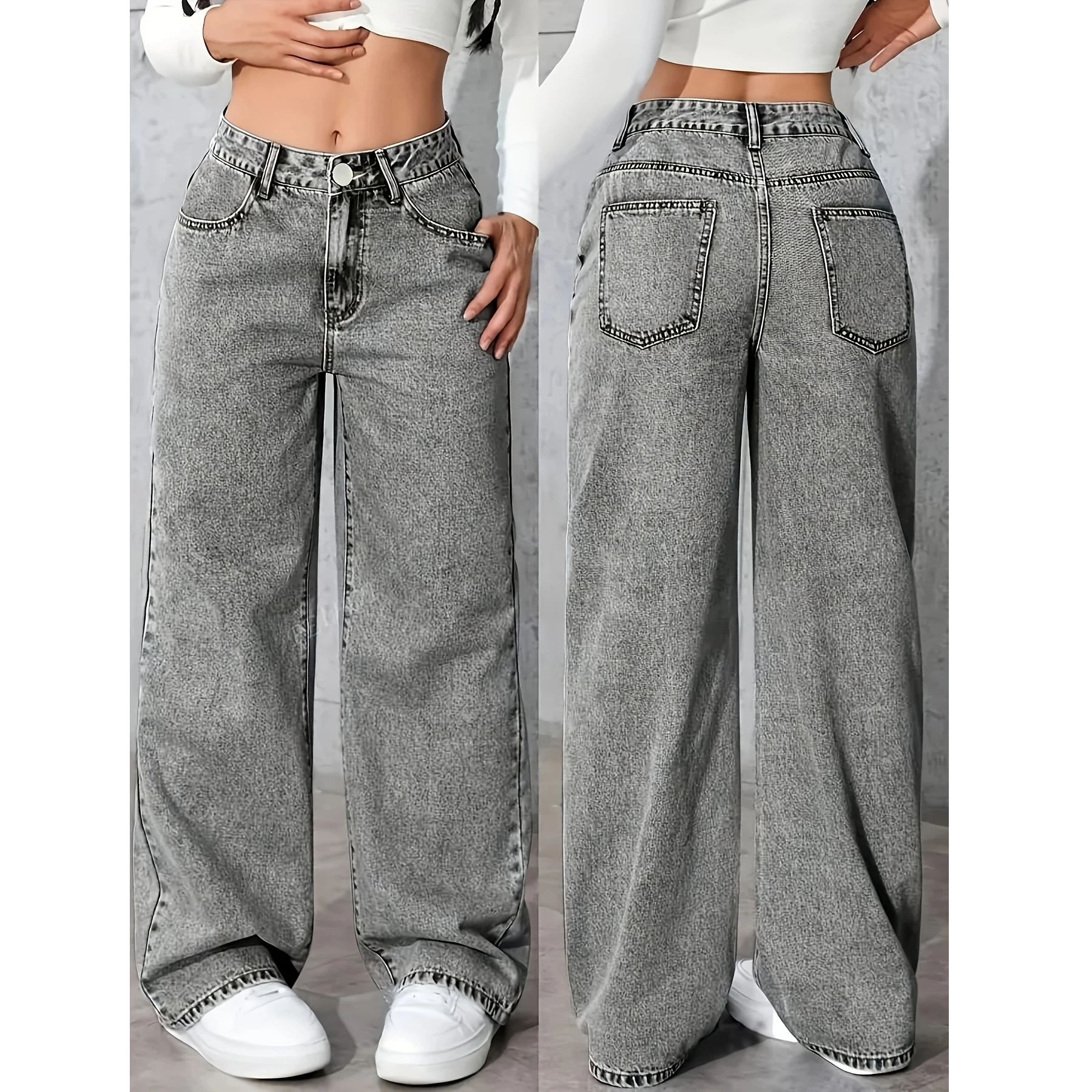 

Plus Size Woman Clothing Women Jeans Stretch Flare Vintage Fashion Casual Washed Denim Regular Fit