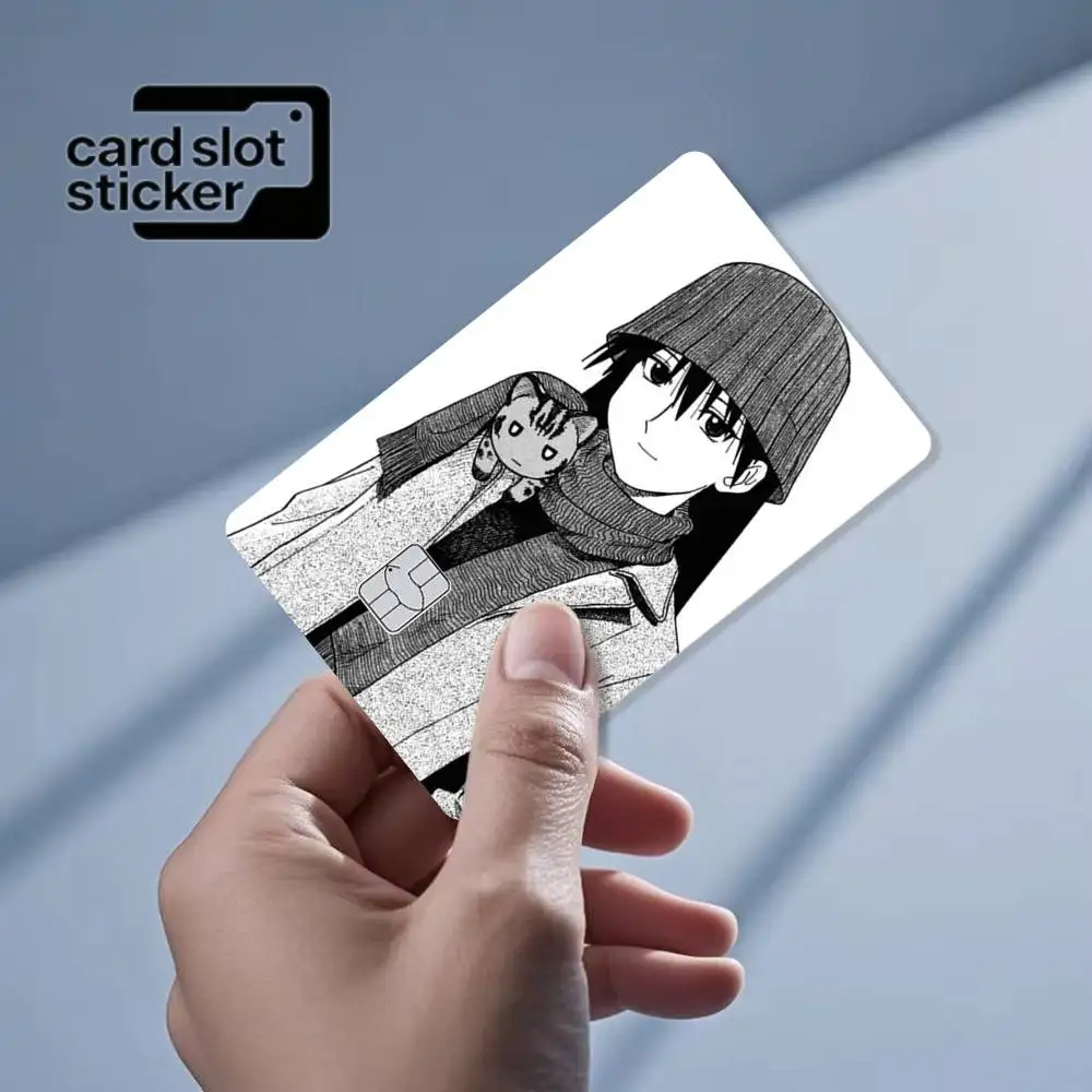 Cartoon Azumanga Daioh  Credit Card HD Stickers Game Card Decal Small Chip Waterproof Sticker Gift