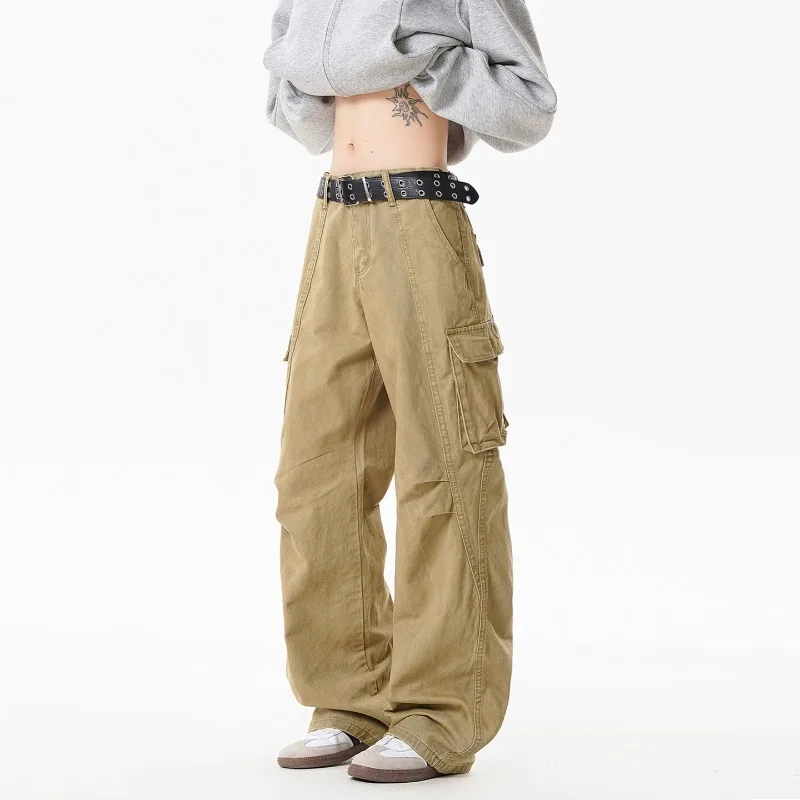 

American Retro Workwear Jeans Men's Straight Leg Loose Fit Spring Autumn New High Street Trend Cotton Denim Pants