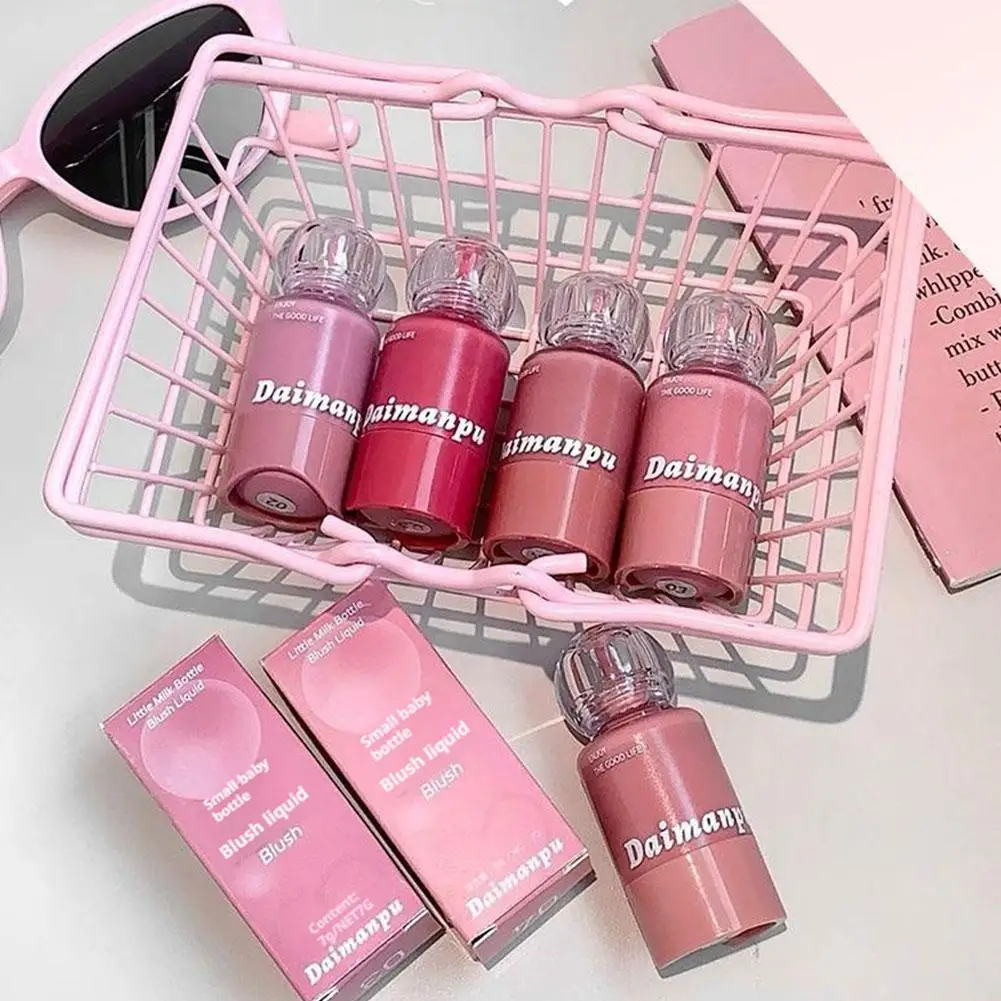 Koreaanse Vloeibare Blusher Lip En Wang Hydraterende Stick Lip Make-up Rouge Natuurlijke Balsem Glans Wang Poeder Blush Crème Gezichts H2U8