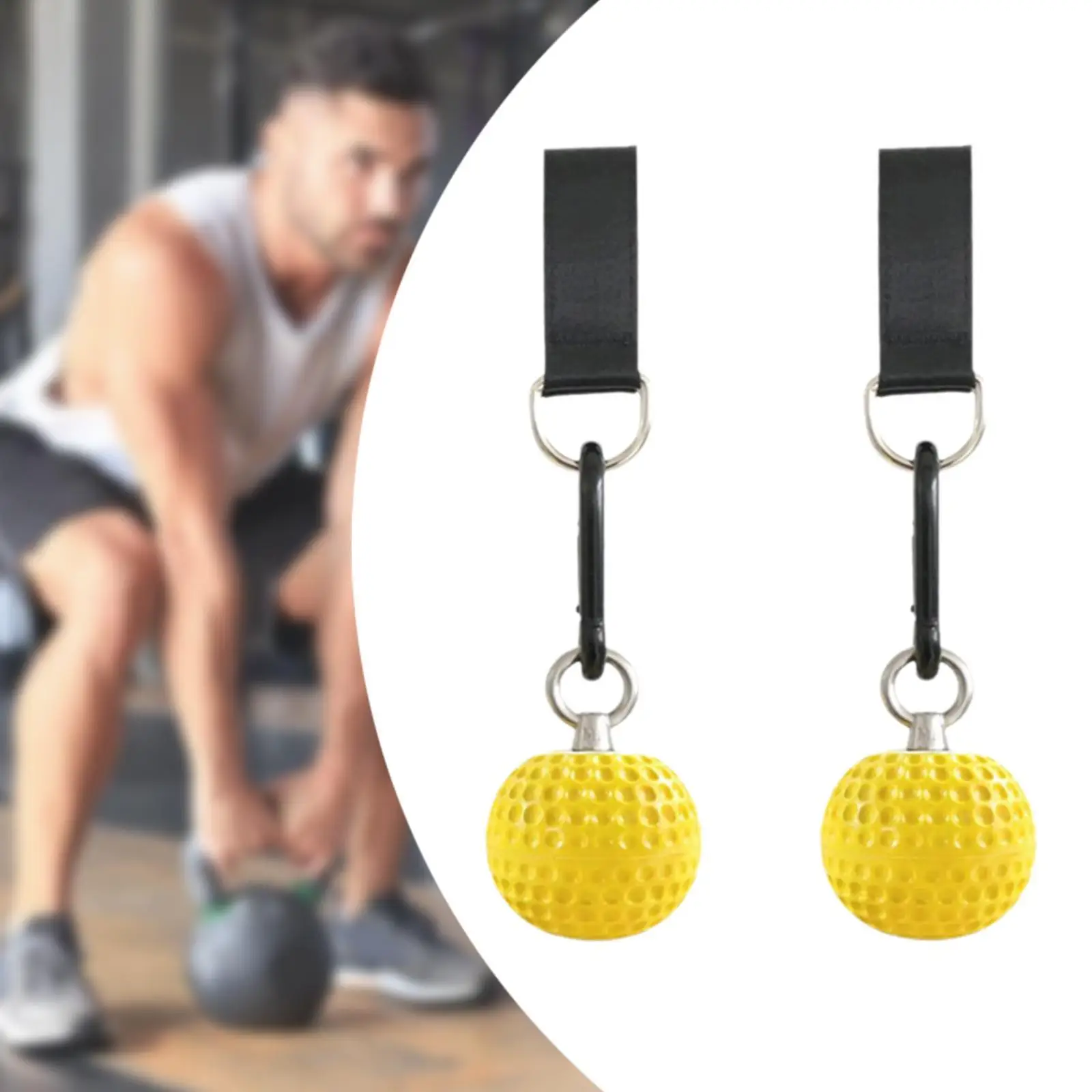 2 Pieces Climbing Pull up Power Ball Hold Grips Pull up Grip Handle for Pull up Bar Home Gym Workout Chin up Bar Home Gym