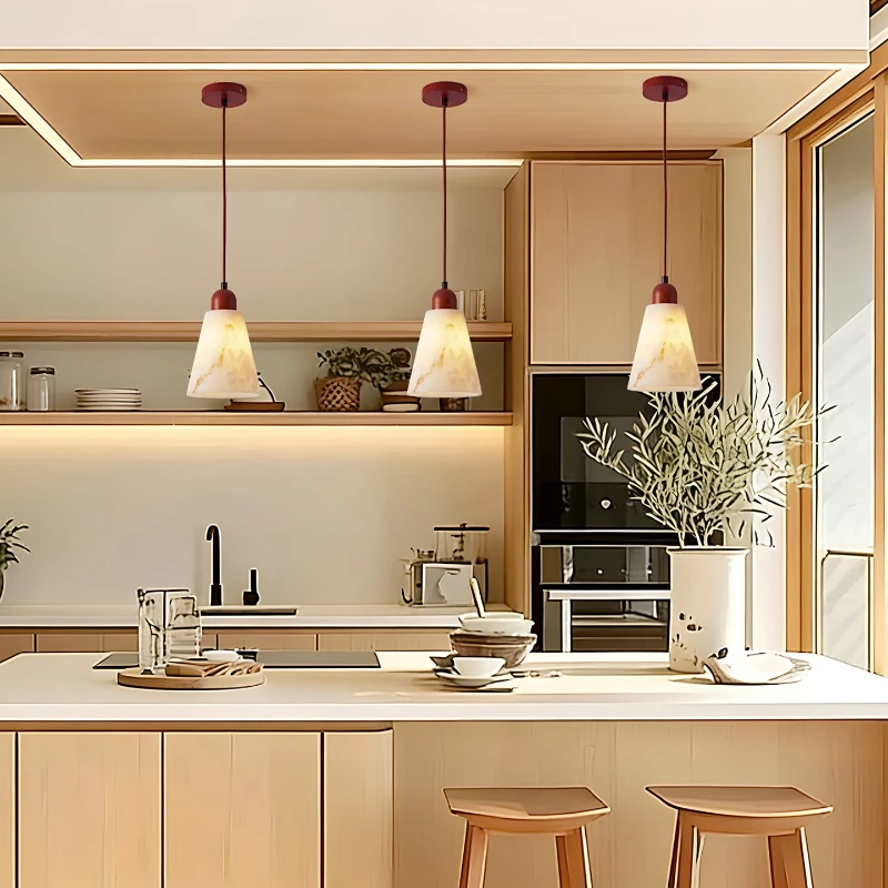 Japanese Wabi Sabi Style Pendant Lights Study Tea Room Dining Room Bar Counter LED Chandelier Home