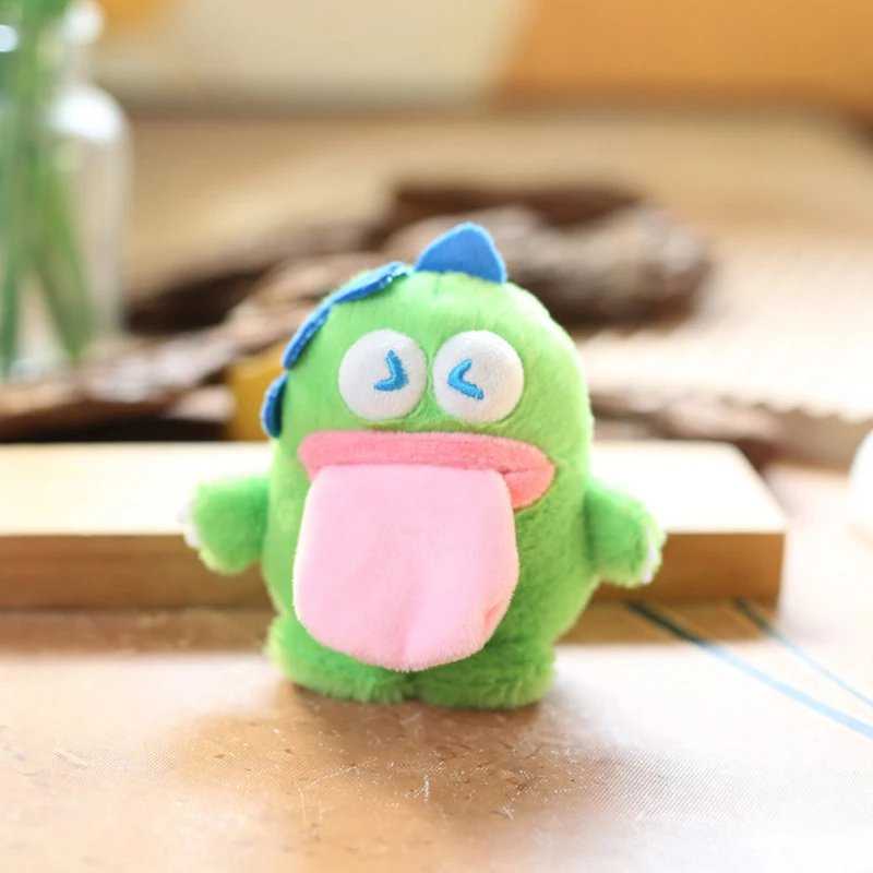 Cute Kawaii Little Dinosaur Sticking Tongue Out peluche bambola portachiavi portachiavi zaino ciondolo regalo per ragazze