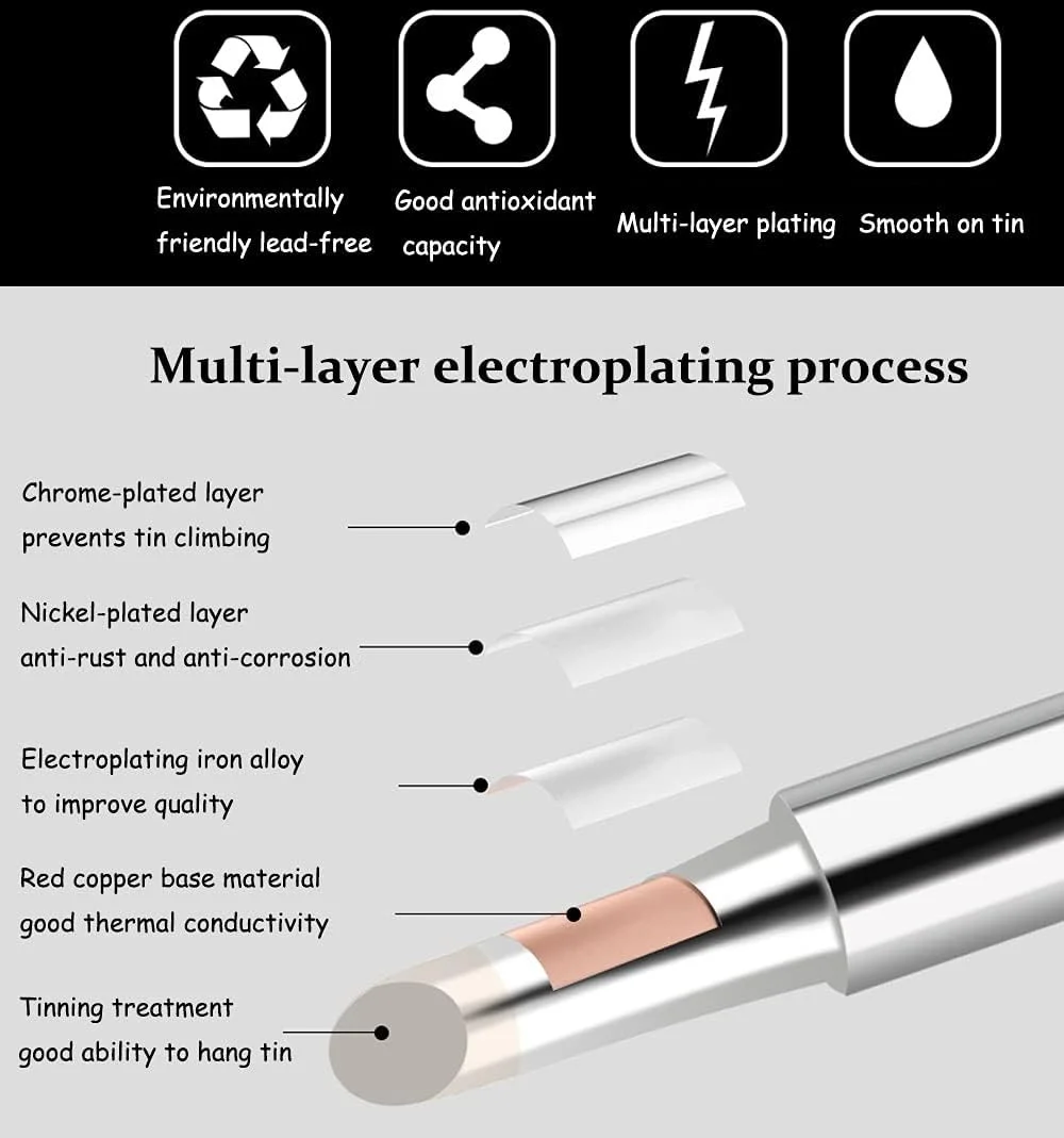FEITA 900M-T Soldering Iron Tips Bit  Replacement Tip IS/I//B/LB Welding Station Head for Soldering Station Repair 10Pcs