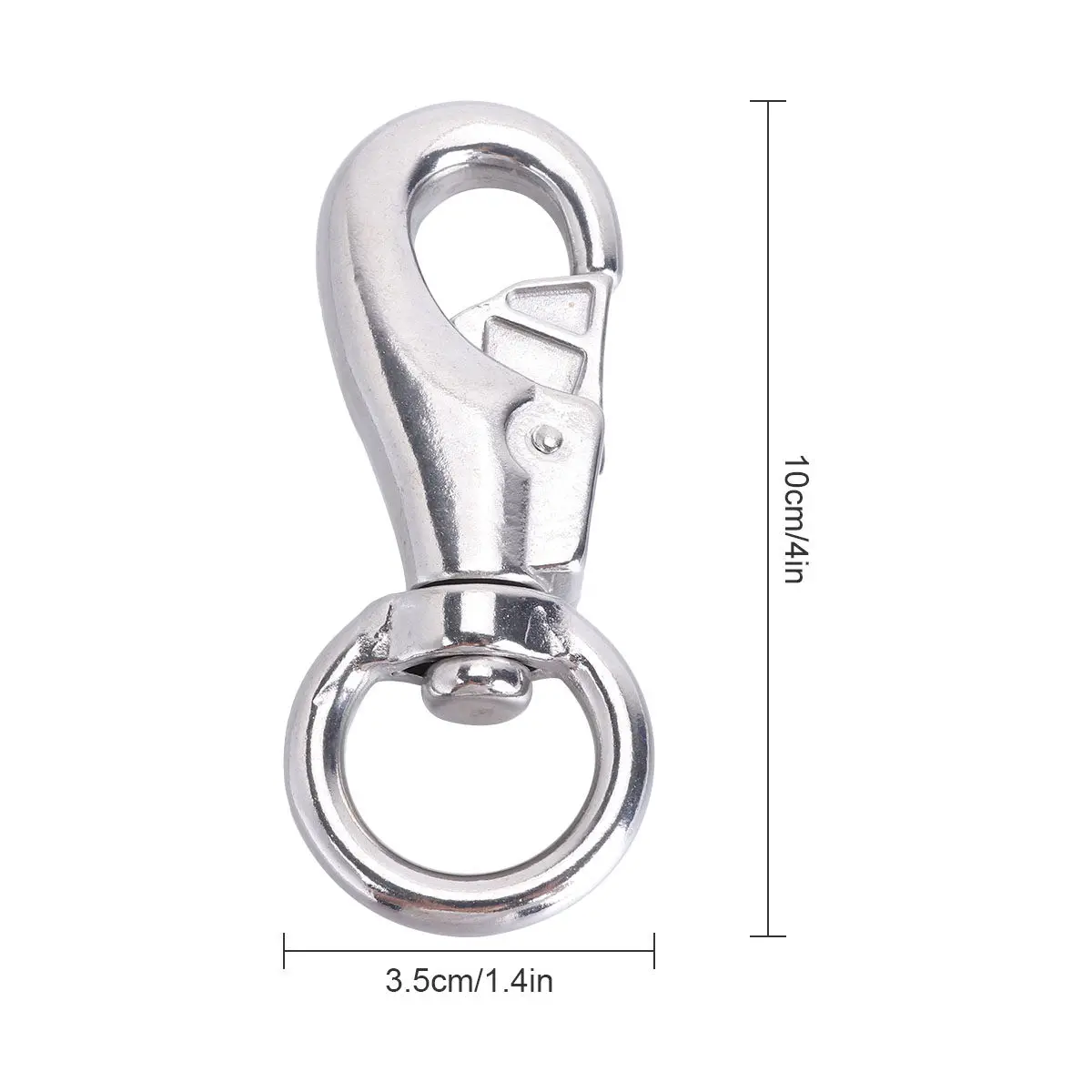 102Mm Rotary Swivel Hook Snap Hanging Chair Hook Heavy Duty Metal Swing Hammock Chair Accessories Indoor Outdoor 300Kg Load
