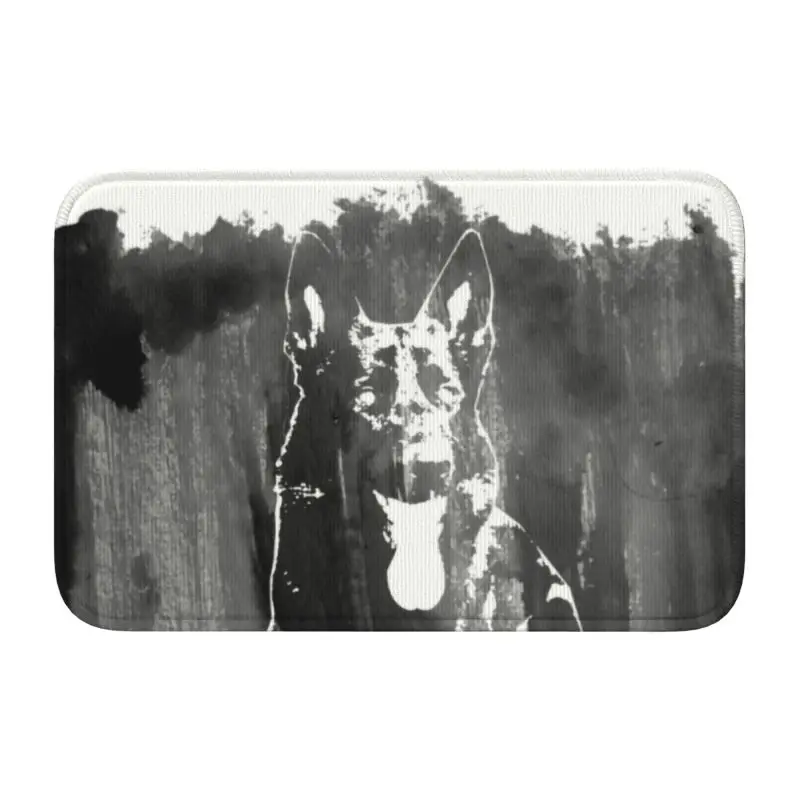 Custom Black German Shepherd Unconditional Doormat Mat Anti-Slip Funny Dog Puppy Bathroom Kitchen Welcome Rug Carpet Footpad