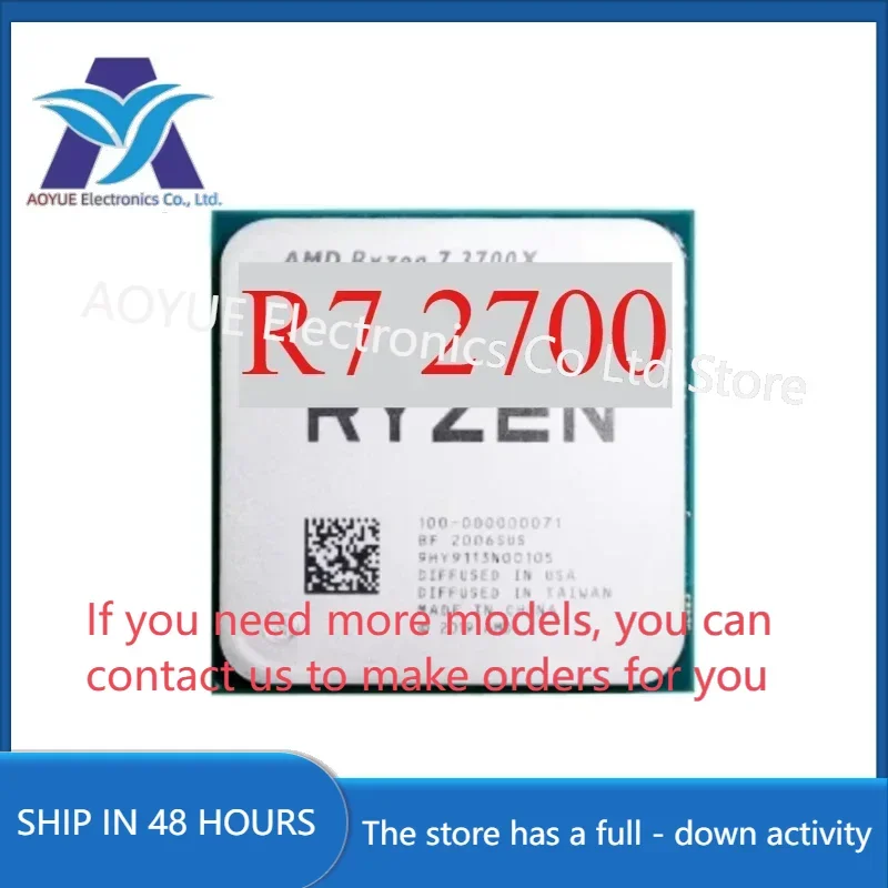 1pcs AMD Ryzen 7 2700 R7 2700 3.2GHz Eight-Core Sixteen-Thread CPU Processor L3=16M 65W Socket AM4 Used Test perfect