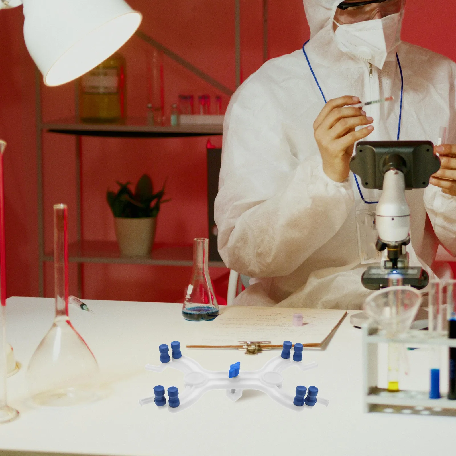 

Plastic Titration Clip Dual-Side Adjustable Burette Clamp for Laboratory Work High Durability Non-Deforming Nylon Material