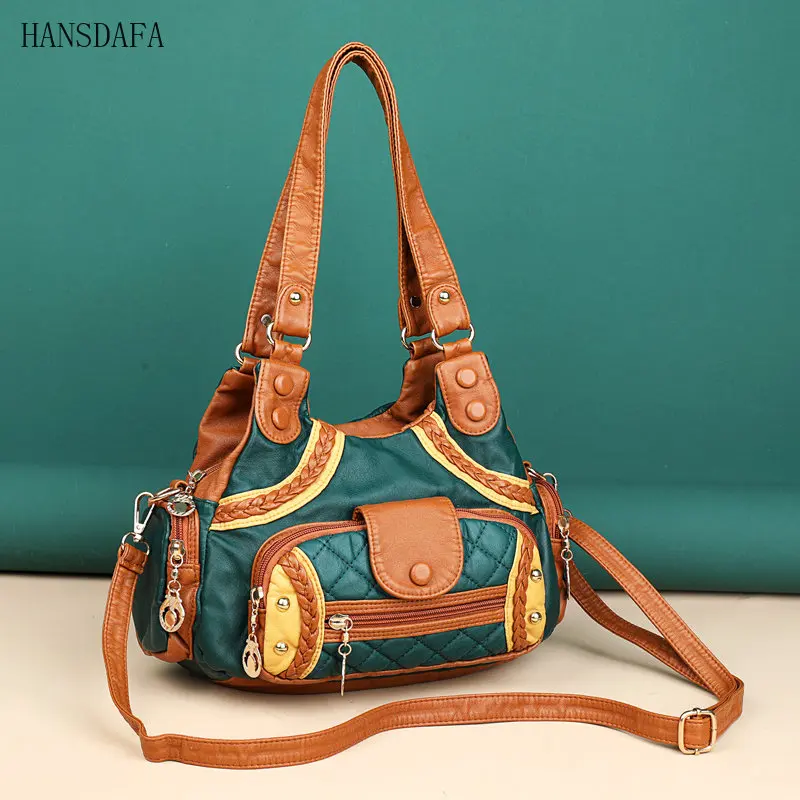 Women Handbags High Quality Soft PU Leather Women\'s Bag Designer Women Shoulder Tote Bag New Fashion Luxury Female Messenger Bag