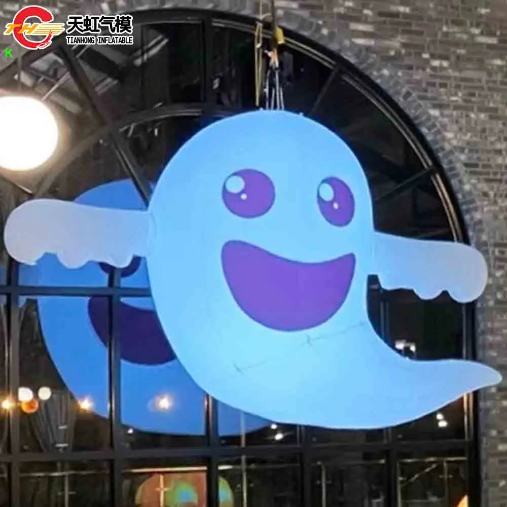 

Быстрая доставка, милый надувной воздушный шар-призрак для украшения Хэллоуина, индивидуальный надувной мультфильм для вечеринки в честь Хэллоуина