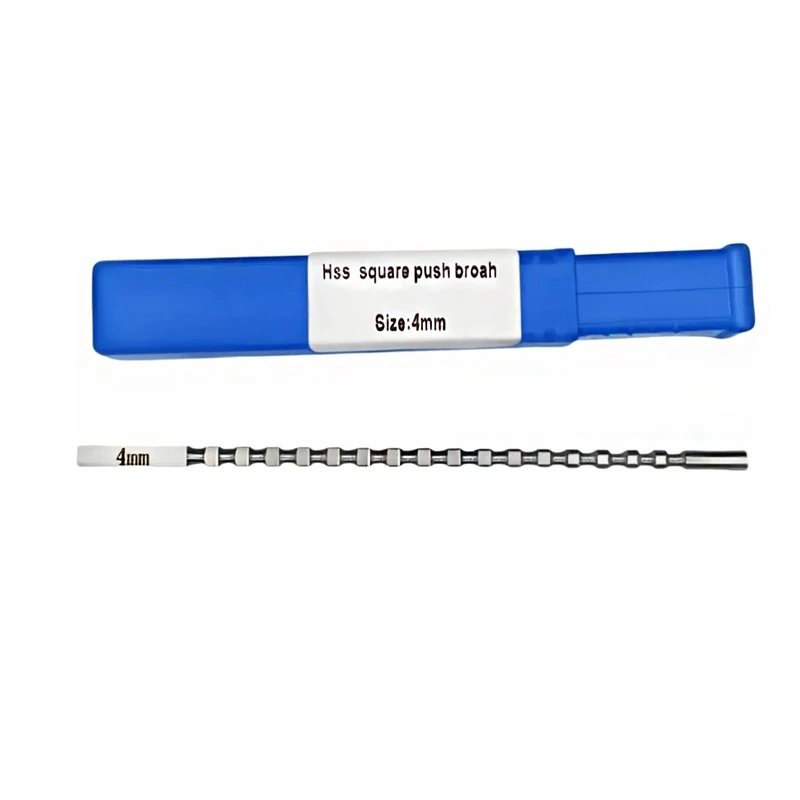 

4mm Square Push Type Broach Cutter Metric Size High Speed Steel Cutting Tool