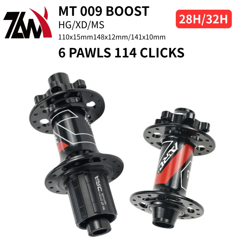 

ARC MT009 Boost MTB Bike Hub 32 Holes 6-Bolt Disc Brake NBK Sealed Bearing for 15x110 12x148 Compatible with 8-12 Speed Bicycles