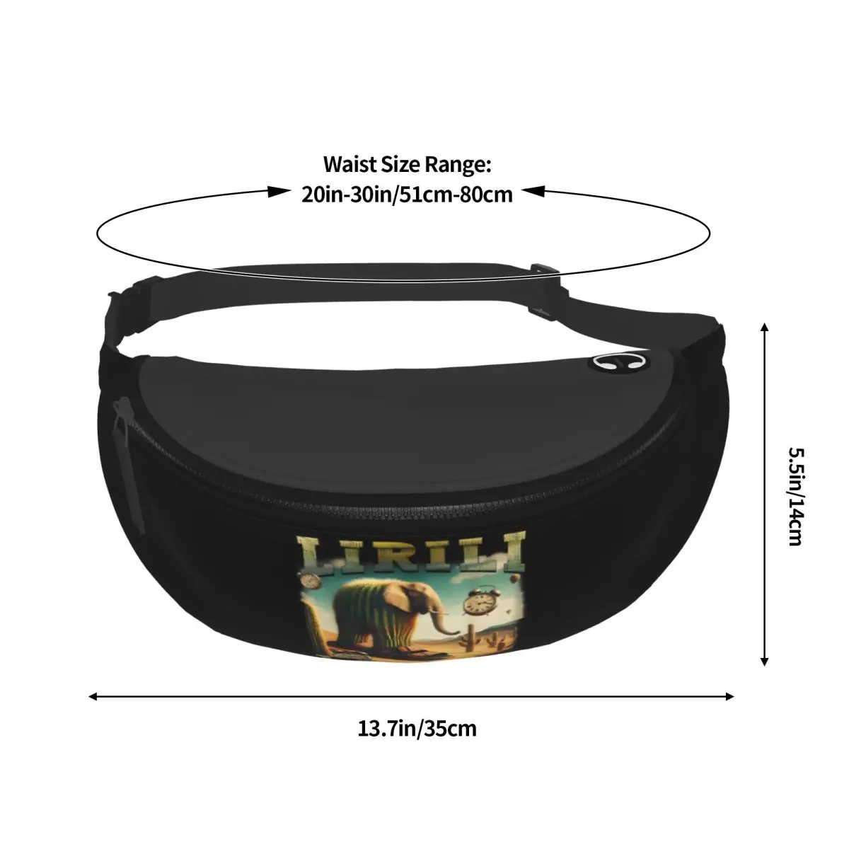 Personalizado italiano brainrot fanny pack homens mulheres animais legais dos desenhos animados crossbody cintura saco para correr telefone bolsa de dinheiro