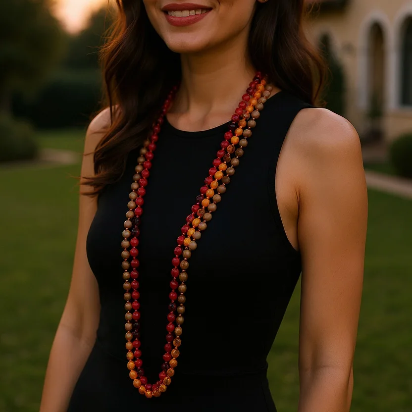 

Bohemian Beads Chain Necklace for Women Classic Vintage Creative Unique Banquet Layers Necklace Jewelry
