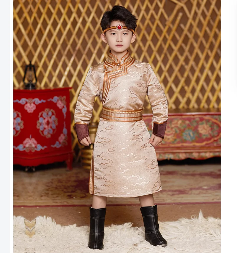 

Mongolian Robe Children's Clothing Men's Ethnic Style Lifestyle Dress Children's Day Performance Dress