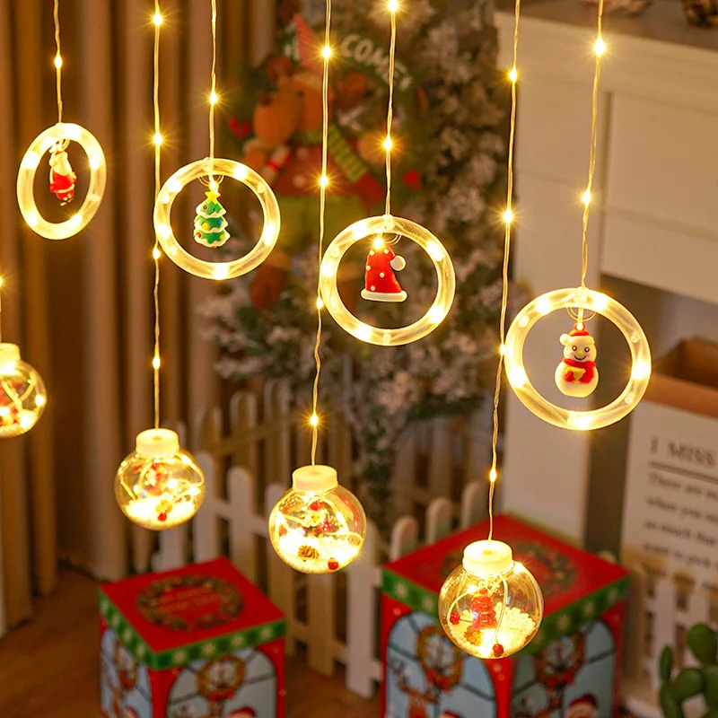 LED Curtain Lights String Light Wishing Ball Christmas Decoration 2022 Waterproof Christmas Lights Fairy Lights New Year