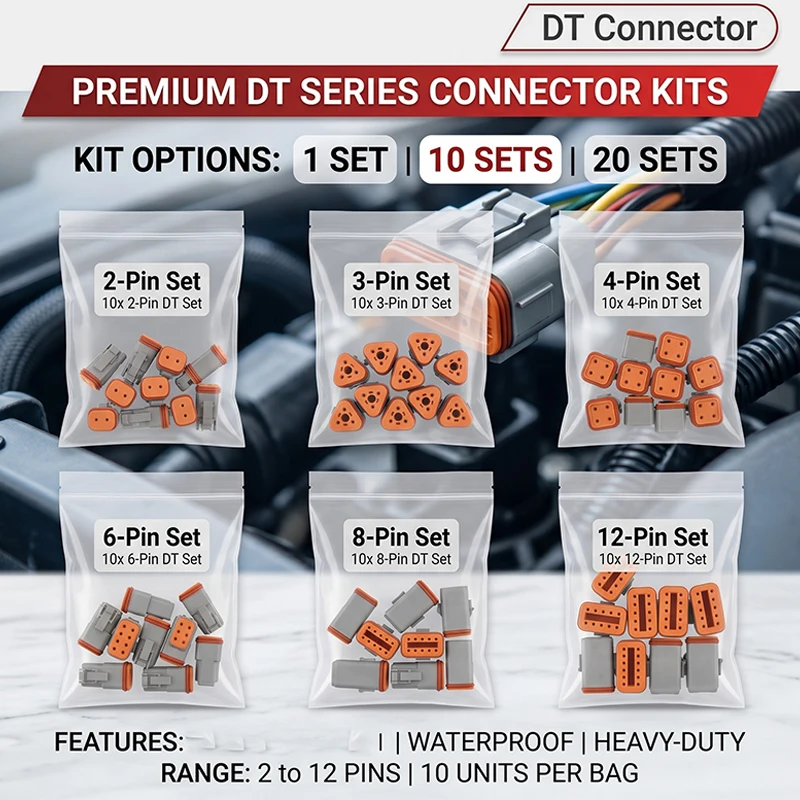 1/10/20 Sets DEUTSCH Connector DT/DTM/DTP/DT15/DT13 deutch connector male DT06-2S waterproof connector DT04-2P female plug
