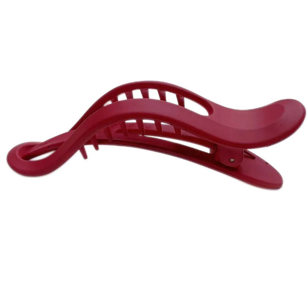 Simple Elegant Girls Matte Seamless Candy Color Plastic Duckbill Clip Hair Claw Face Wash Hairpin