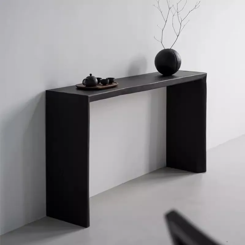 Modern Simplicity Household Against The Wall Solid Wood Long Table Light luxury Placed Items Decoration Ash Wood Long Table
