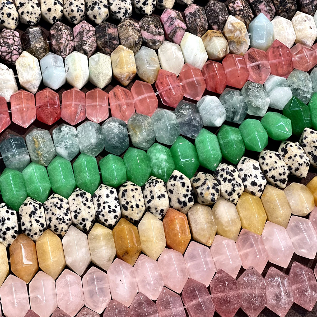 20 Stück/Strang, natürlicher Halbedelstein, Tigerauge/Amethyst, 10 x 20 mm, für die Schmuckherstellung, DIY-Halskette, Armband, Zubehör – Detail 6