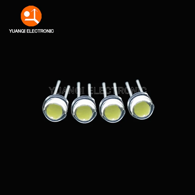 50 sztuk biały 5mm F5 słomkowy kapelusz LED żyrandol kryształowe koraliki do lampy Super jasny duży rdzeń Chip 6-7lm emitowanie światła diody DIY światła
