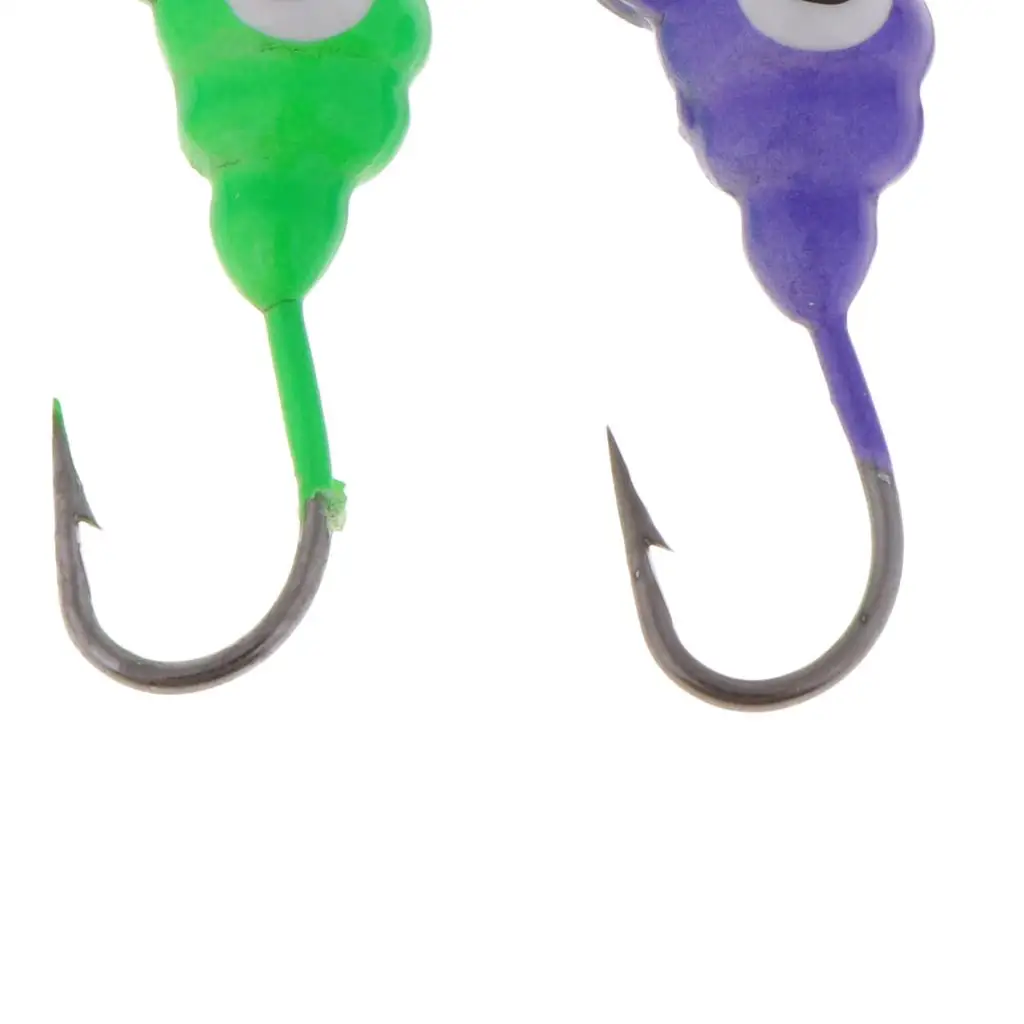 Mini Hard Metal Jig Heads Lure Set 6pcs for Walleye Pike Bass Trout Fishing Lures Box Pack