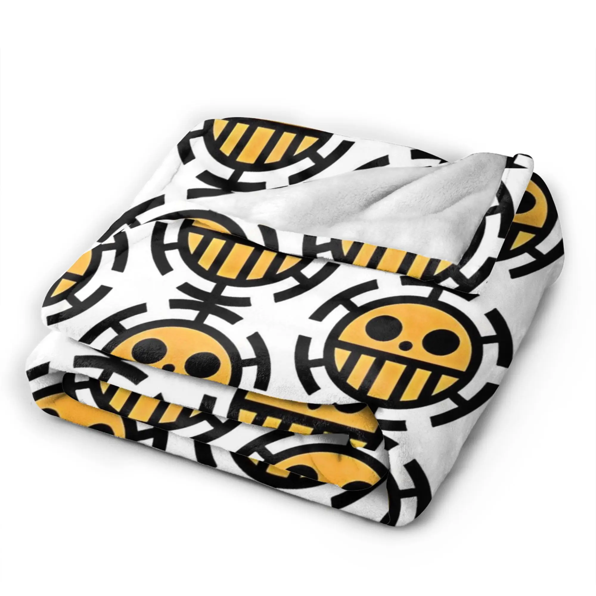 ترافالغار د. قانون المياه القراصنة العلم بطانية لوفي أنيمي غامض رمي بطانية طائرة السفر شخصية لينة الدافئة المفارش ،