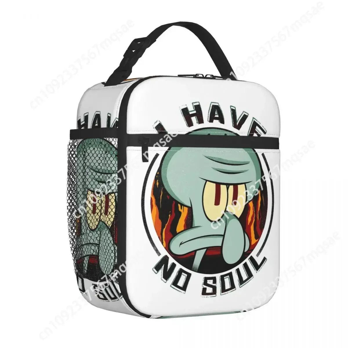 

Squidward I Have No Soul Insulated Lunch Bag High Capacity Spongebobed Meal Container Thermal Bag Tote College Travel Custom