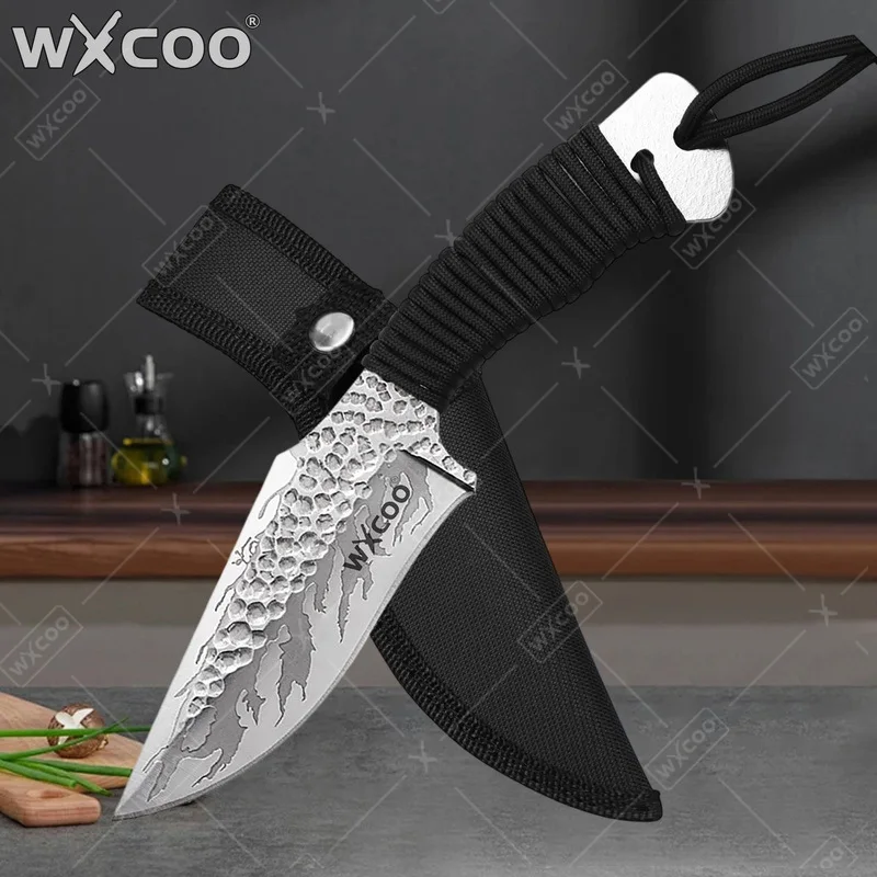 WXCOO Forged Boning Knife Stainless Steel Household Kitchen Knife Fruit Vegetable Cutter Cooking Cleaver Butcher Barbecue Knife