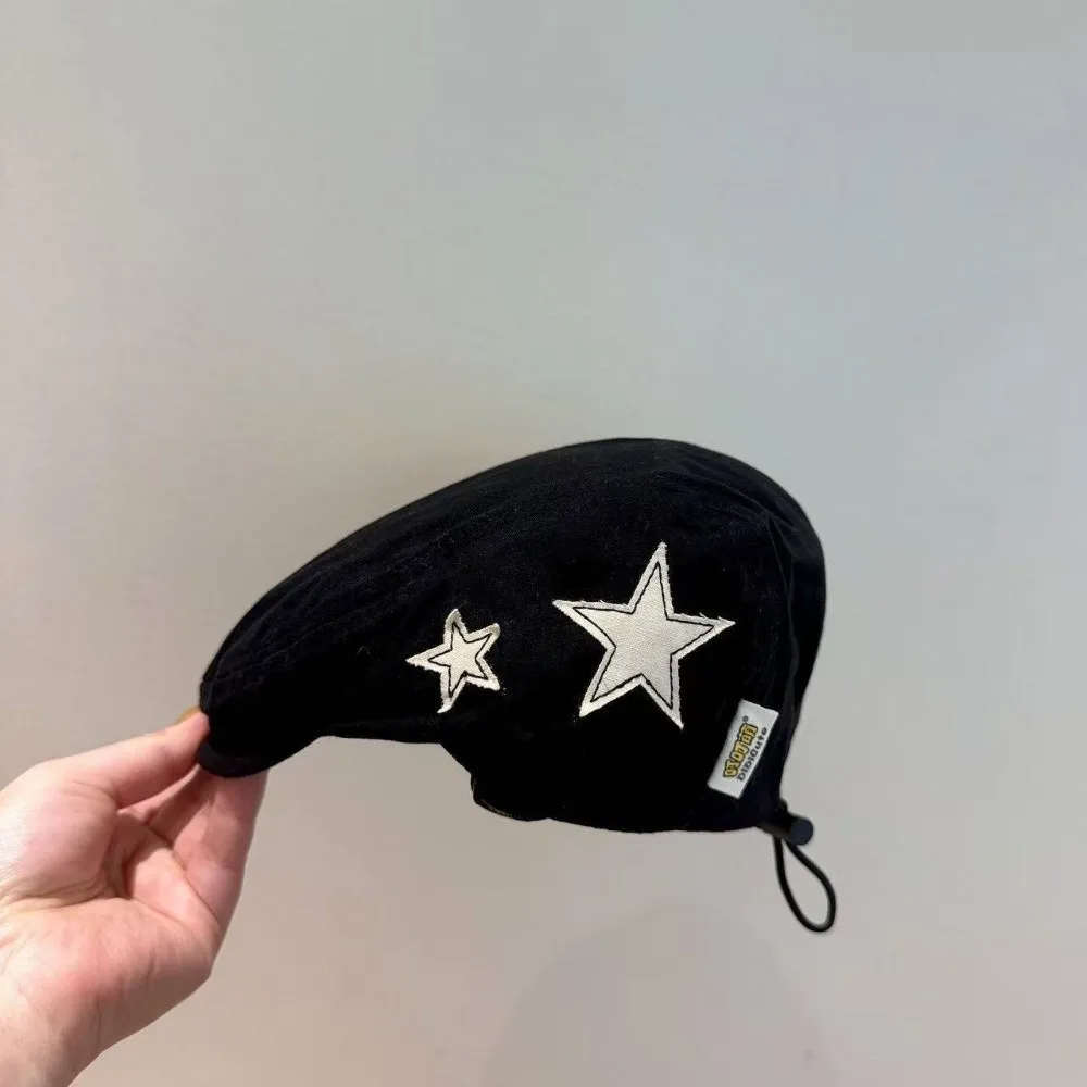 

Новый модный берет с пятиконечной звездой, легкая фуражка, шляпа вперед, осень и зима