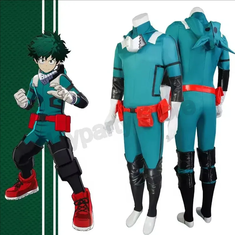 

l2025l Новый костюм для косплея My Hero Academy Izuku Midoriya Boku No Hero Academia Deku, костюм для ватина, зеленая мужская униформа, косплей