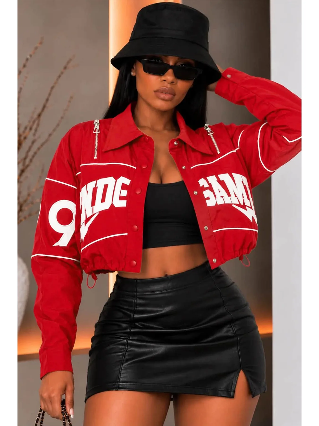 Wholesale Lots Sexy Letter Long Sleeve Baseball Jacket Women Clothing 2026 Fall Fashion Coat Casual Y2k