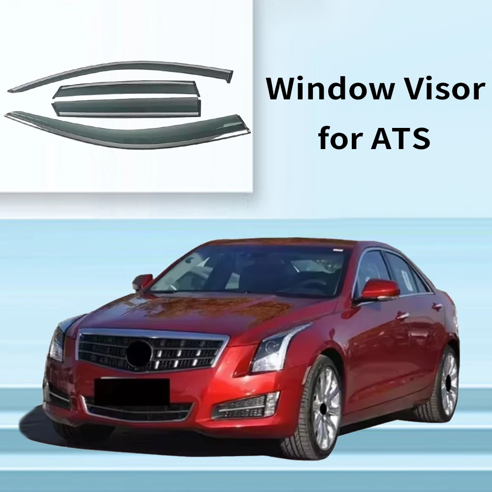 

Chrome Strips Rain Guards for CADILLAC ATS 2013-2019 Window Visor Wind Deflectors Door Visor Vent Shades Ventvisor