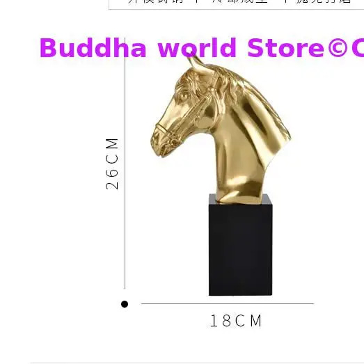 A pair 2024 Home Company office business desk high-grade Decor GOOD LUCK mascot Success horse bookend Christmas ART Statue