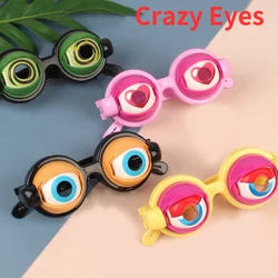 Creative Novelty Kids Funny Prank Glasses Toys Plastic Crazy Eyes Party Toy Tricks for Children Christmas Birthday Gifts