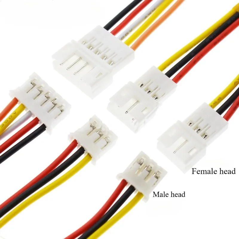 2‑6P PH2.0mm Air Docking Terminal Wire 2PCS 20/40CM Male Plug Female Jack Pre‑Made Cable for DIY Electrical Connection 24/26AWG