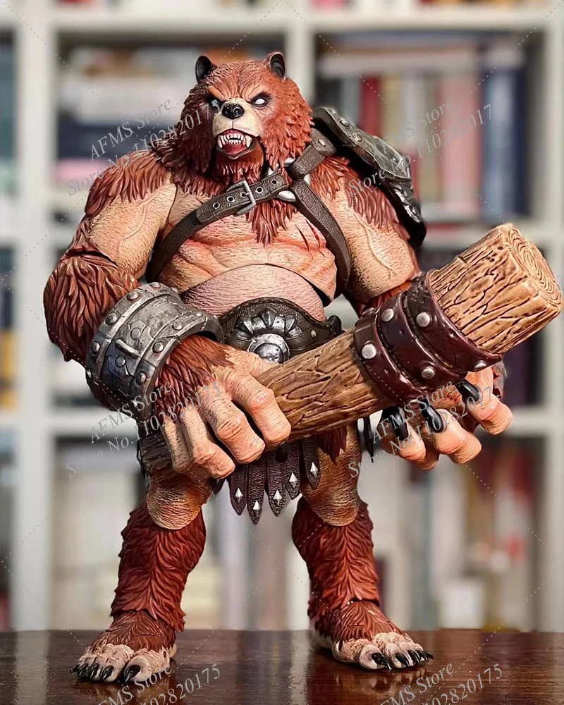 Memory TOYS 22cm Fantasy Ancient Warcraft Broken Claw Bear Warrior Druid For Soldier Action Figure Collection Hobbies