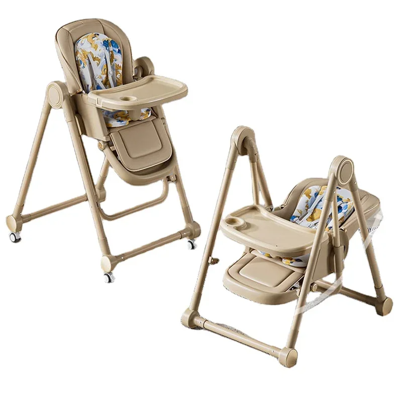 Baby Portable Compact High Chair Multifunctional  Easy Foldable Design Adjustable Baby Feeding Dining Chair for children