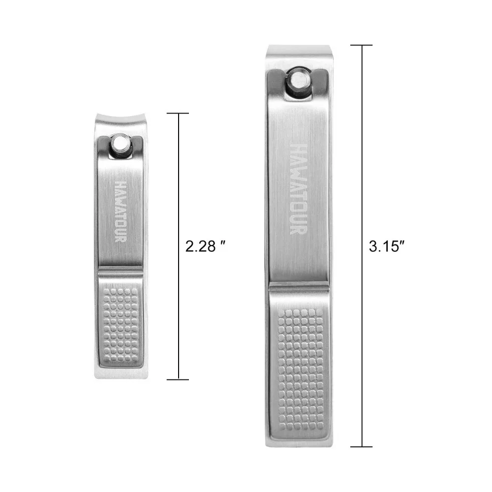 مجموعة مقصات أظافر، ماكينة قص أظافر وأظافر حادة للغاية وقوية مع علبة من القصدير بشكل واضح، باللون الأسود
