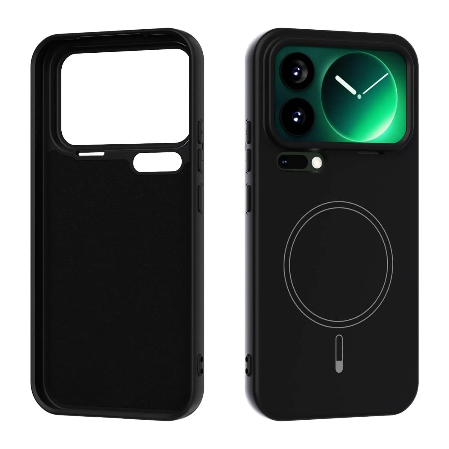 

Тонкий магнитный чехол для Xiaomi 17 Pro Max/17 Pro/17, жидкий силикон с защитой от отпечатков пальцев и подкладкой из микрофибры, ударопрочные углы